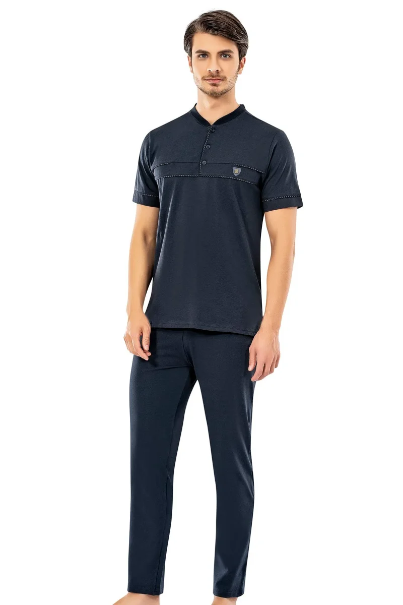 Lacivert Erkek Yazlık Pijama Takımı