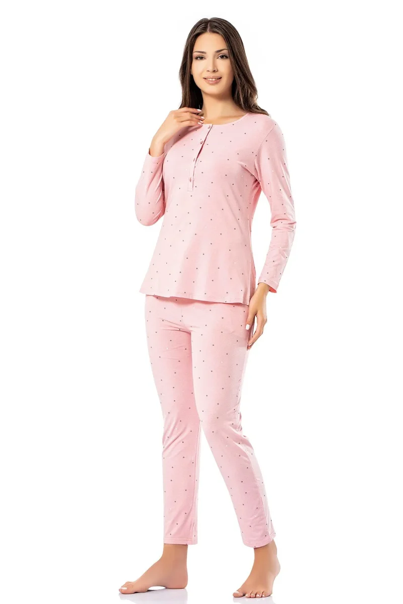 Ensemble pyjama pour femme — usage hivernal · Rose